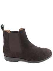 Jones Bootmaker Dark Brown Suede DeakinWide Leather Chelsea Boots - Image 1 of 5