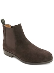 Jones Bootmaker Dark Brown Suede DeakinWide Leather Chelsea Boots - Image 2 of 5