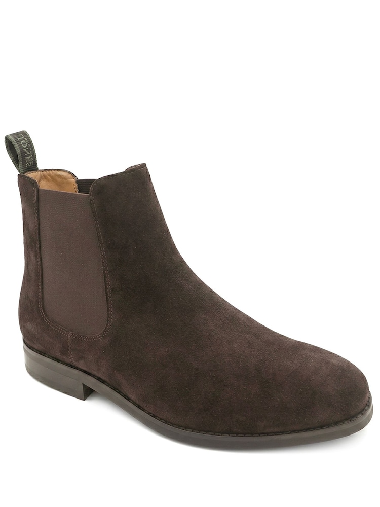 Jones Bootmaker Dark Brown Suede DeakinWide Leather Chelsea Boots - Image 2 of 5 Jones Bootmaker Dark Brown Suede DeakinWide Leather Chelsea Boots - Image 2 of 5