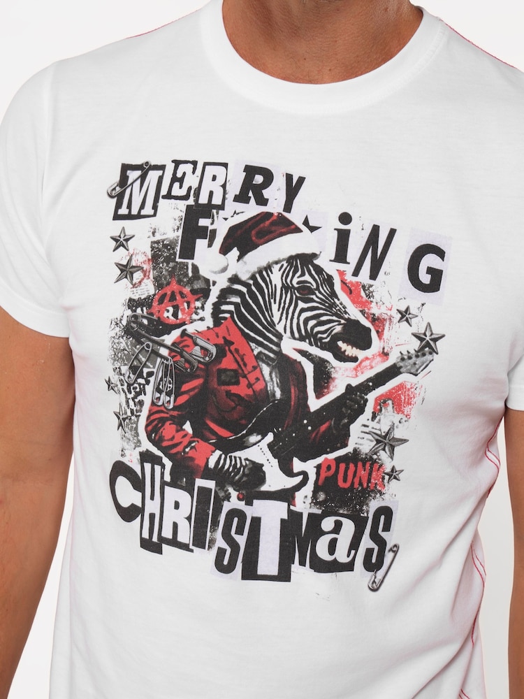 Joe Browns White Rockin Zebra T-Shirt - Image 2 of 7 Joe Browns White Rockin Zebra T-Shirt - Image 2 of 7