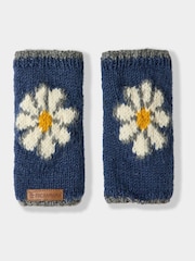 Joe Browns Blue Daisy Wool Hand Warmers Gloves - Image 1 of 3