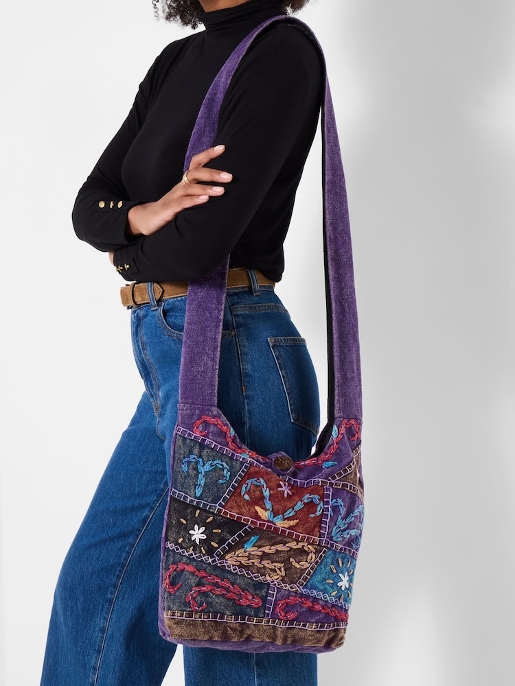 Joe Browns Purple Bucket Hippy Bag - Image 1 of 7 Joe Browns Purple Bucket Hippy Bag - Image 1 of 7