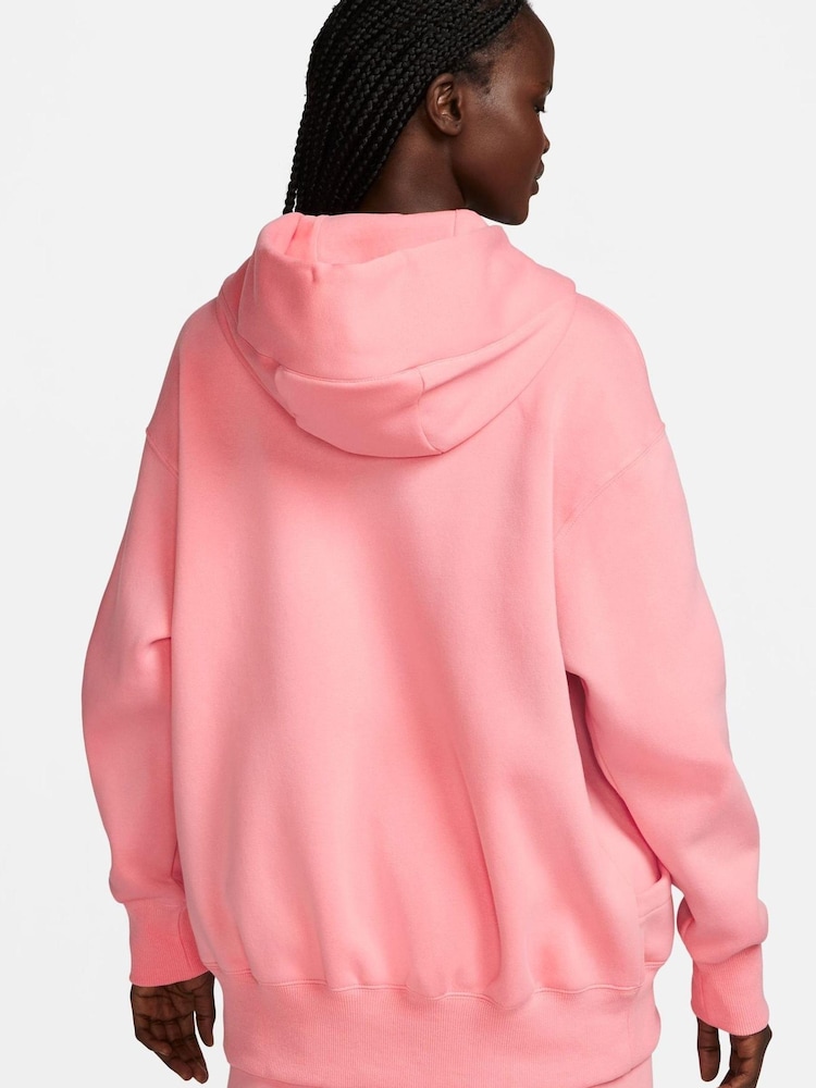 Nike Pink Mini Swoosh Full Zip Hoodie - Image 2 of 9