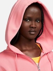 Nike Pink Mini Swoosh Full Zip Hoodie - Image 5 of 9