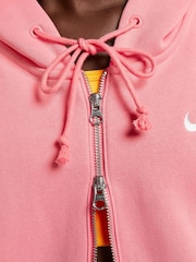 Nike Pink Mini Swoosh Full Zip Hoodie - Image 6 of 9