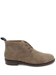 Jones Bootmaker Taupe Suede Deacon Suede Chukka Boots - Image 2 of 6