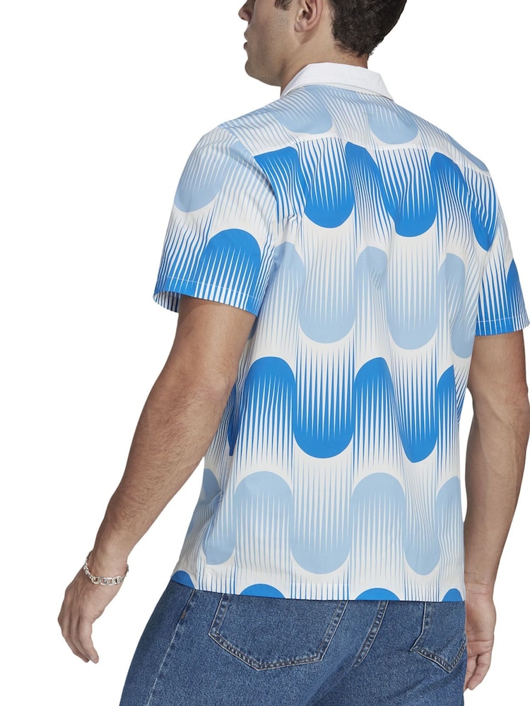 adidas Blue Spain Icon Short Sleeve Shirt - Image 2 of 2