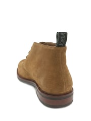 Jones Bootmaker Tan Suede Deacon Wide Fit Suede Leather Chukka Boots - Image 4 of 6