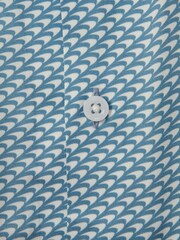 Reiss x McLaren F1 Team Airforce Blue Senior Cuban Collar Shirt - Image 8 of 9
