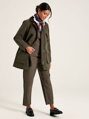 Joules Banbury Dark Green Showerproof Dry Wax Coat - Image 3 of 8