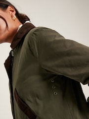 Joules Banbury Dark Green Showerproof Dry Wax Coat - Image 5 of 8