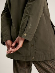 Joules Banbury Dark Green Showerproof Dry Wax Coat - Image 7 of 8