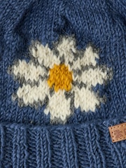 Joe Browns Blue Daisy Wool Bobble Hat - Image 2 of 2