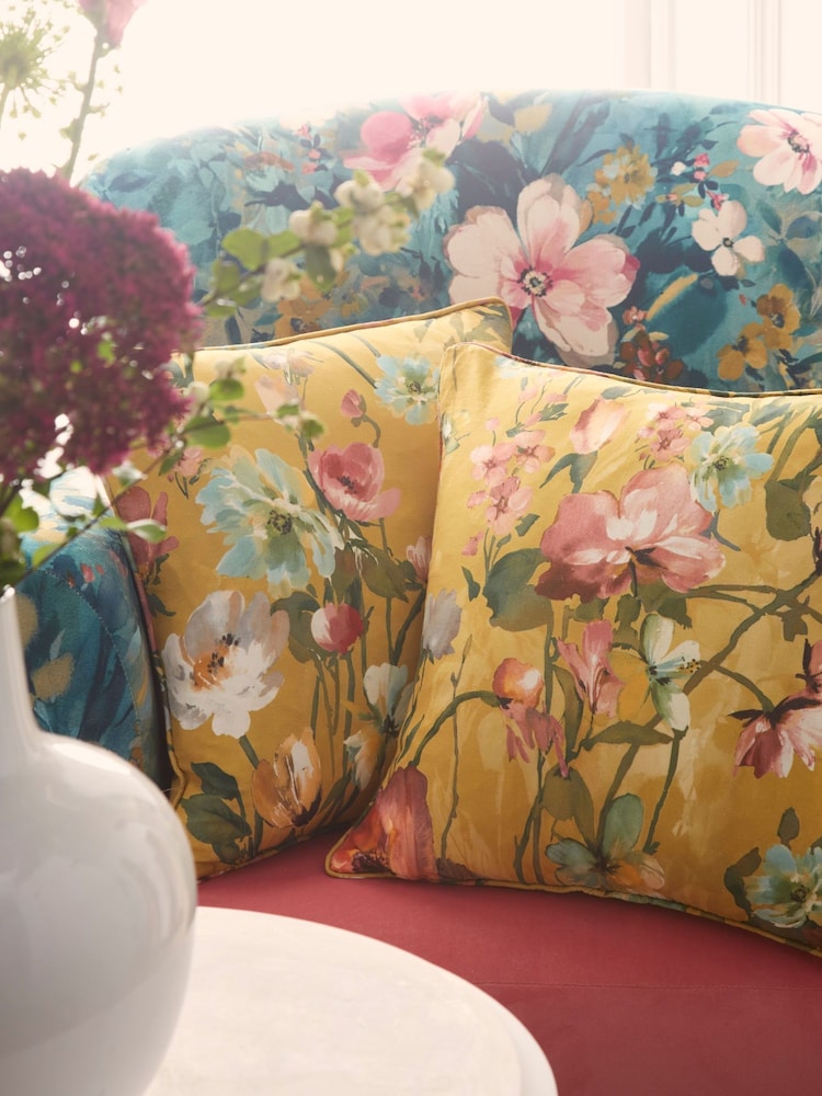 Studio G Gold Waterlily Duvet Cover and Cushion Pillowcase Set - Image 1 of 2