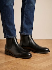 Jones Bootmaker Black DeakinWide Leather Chelsea Boots - Image 1 of 6