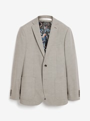 Light Grey Slim Textured Blazer - Image 6 of 9