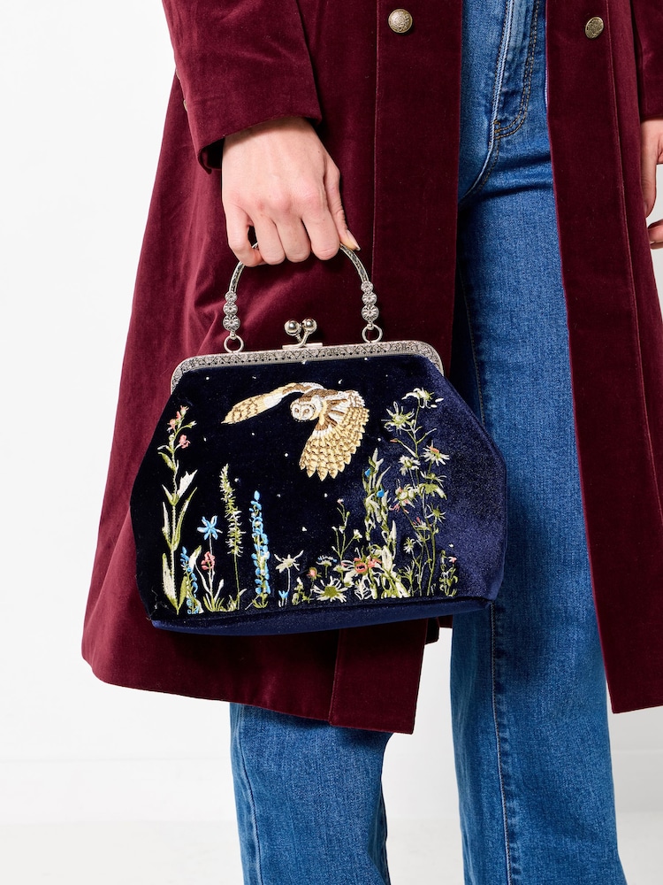 Joe Browns Blue Owl Clutch Bag - Image 1 of 4 Joe Browns Blue Owl Clutch Bag - Image 1 of 4
