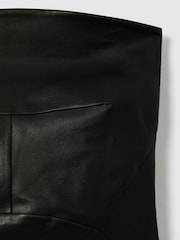 Reiss Black Iona Strapless Leather Top - Image 6 of 6