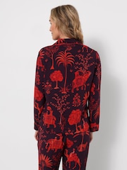 Joe Browns Purple Boutique Exotic Boho Print Pyjama Top - Image 4 of 5