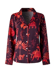 Joe Browns Purple Boutique Exotic Boho Print Pyjama Top - Image 5 of 5