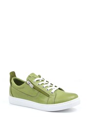 Jones Bootmaker Green Mila Lace-Up Leather Trainers - Image 2 of 5