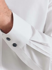 Charles Tyrwhitt White Non-Iron Twill Cutaway Slim Fit Shirt - Image 4 of 7