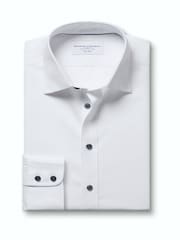 Charles Tyrwhitt White Non-Iron Twill Cutaway Slim Fit Shirt - Image 5 of 7