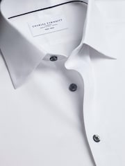 Charles Tyrwhitt White Non-Iron Twill Cutaway Slim Fit Shirt - Image 6 of 7