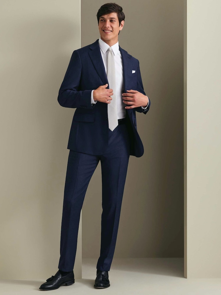 Charles Tyrwhitt Indigo Blue Slim Fit Italian Luxury Suit Jacket - Image 1 of 6