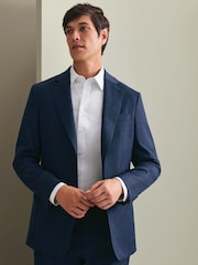 Charles Tyrwhitt Indigo Blue Slim Fit Italian Luxury Suit Jacket - Image 3 of 6