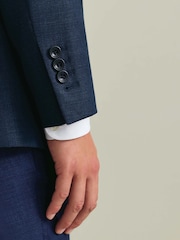 Charles Tyrwhitt Indigo Blue Slim Fit Italian Luxury Suit Jacket - Image 4 of 6