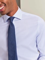 Charles Tyrwhitt Cornflower Blue Mini Tattersall Check Non-Iron Twill Shirt - Image 2 of 7