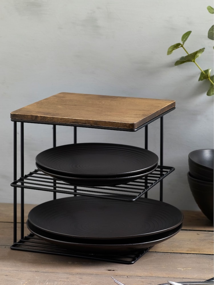 Black Bronx Plate Rack - Image 1 of 4