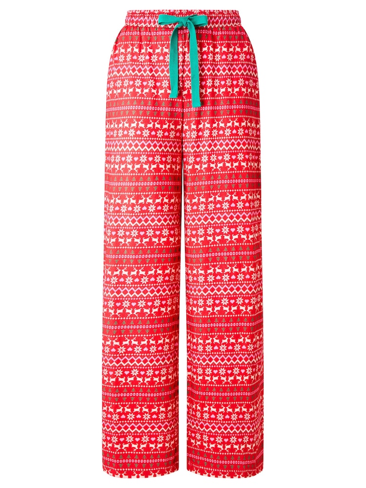 Joe Browns Red Leaping Bambi Jersey Pyjamas Set - Image 7 of 7