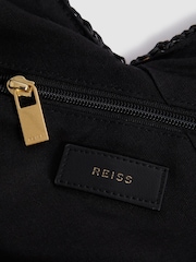Reiss Natural Farrah Woven Diagonal Seam Tote Bag - Image 4 of 5