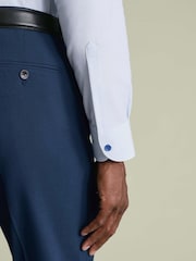 Ақ - Charles Tyrwhitt Non-iron Stretch Texture Slim Fit Shirt - 7суретінің 4 суреті