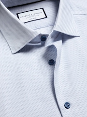 Ақ - Charles Tyrwhitt Non-iron Stretch Texture Slim Fit Shirt - 7суретінің 6 суреті