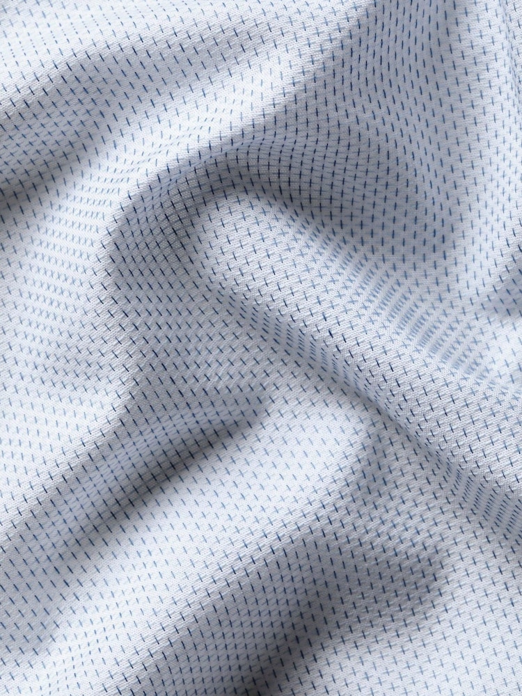 Ақ - Charles Tyrwhitt Non-iron Stretch Texture Slim Fit Shirt - 7суретінің 7 суреті