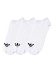 adidas Originals Off White Trefoil Liner Socks 3 Pack - Image 1 of 4