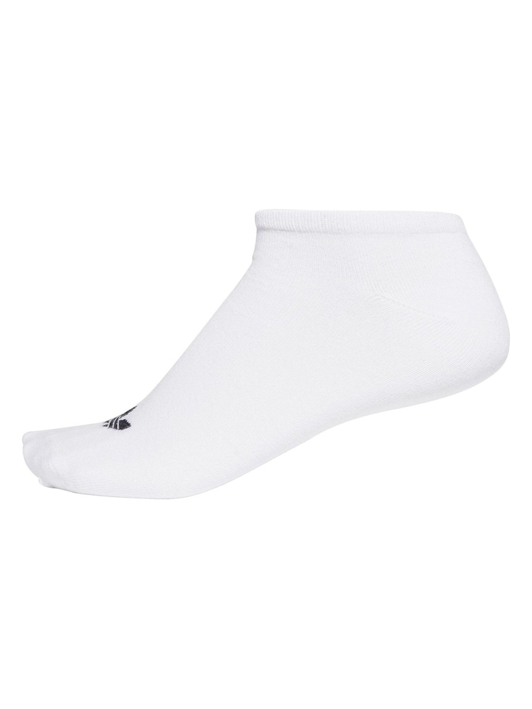 adidas Originals Off White Trefoil Liner Socks 3 Pack - Image 2 of 4