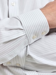 Charles Tyrwhitt Stripe Non-iron Royal Oxford Slim Fit Shirt - 7суретінің 3 суреті