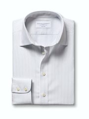 Charles Tyrwhitt Stripe Non-iron Royal Oxford Slim Fit Shirt - 7суретінің 5 суреті