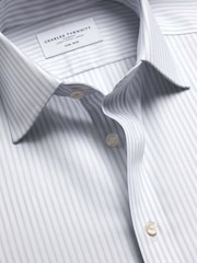Charles Tyrwhitt Stripe Non-iron Royal Oxford Slim Fit Shirt - 7суретінің 6 суреті