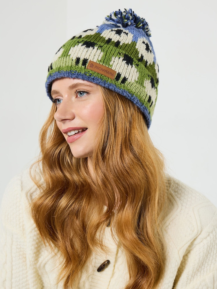 Joe Browns Blue Flock of Sheep Bobble Hat - Image 1 of 4