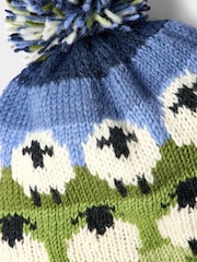 Joe Browns Blue Flock of Sheep Bobble Hat - Image 2 of 4
