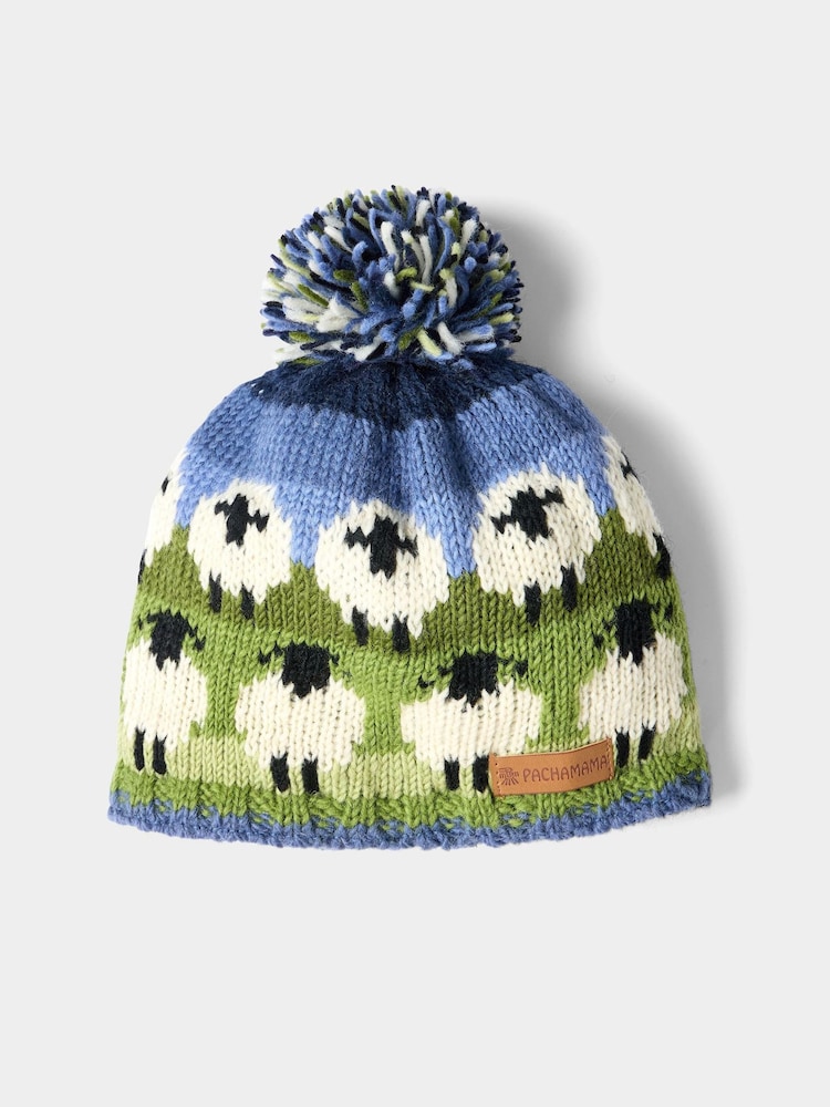Joe Browns Blue Flock of Sheep Bobble Hat - Image 4 of 4