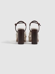 Reiss Natural Heidi Raffia Platform Heels - Image 4 of 5