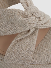 Reiss Natural Heidi Raffia Platform Heels - Image 5 of 5
