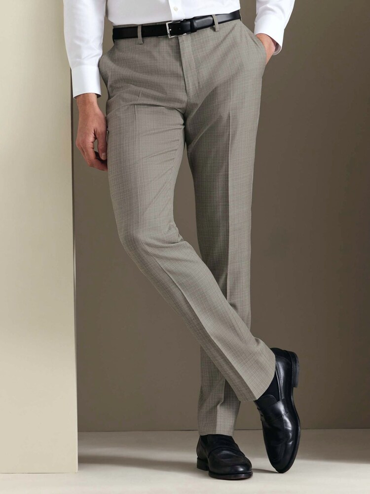 Neutralna boja - Charles Tyrwhitt Uži kroj Italijanski Luksuz Odelo Pantalone - Slika 1 od 5 Neutralna boja - Charles Tyrwhitt Uži kroj Italijanski Luksuz Odelo Pantalone - Slika 1 od 5