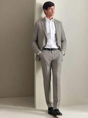 Neutralna boja - Charles Tyrwhitt Uži kroj Italijanski Luksuz Odelo Pantalone - Slika 3 od 5